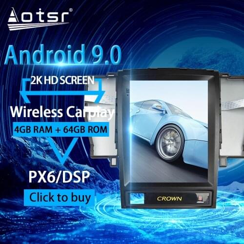 For Toyota Crown Radio Android Multimedia 2005-2009 PX6 GPS Navigation Head unit Tesla Car Audio Stereo Player Autoradio No 2din