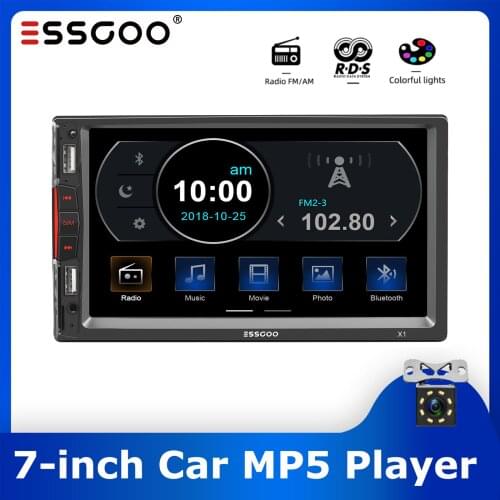 ESSGOO 2 din Car Radio 7 inch Autoradio Stereo Bluetooth Auto Mp5 Multimedia Player Touch Screen For VW Toyota Nissan Hyundai