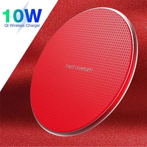 10W Wireless Mobile Phone Charger LED Portable Travel Adapter Quick Charge For Apple Airpods Pro Galaxy Buds For iPhone Xiaomi