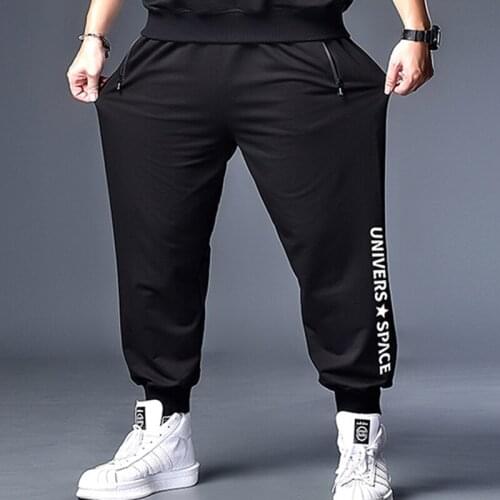 Oversized 6XL 7XL Men Pants Spring Solid Color Trousers Men Sports Pants Men Comfortable Micro-elastic Jogging Classic Pants Men