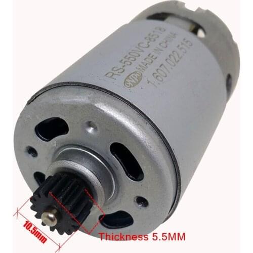 GSR10.8V-LI DC 10.8V 12V Rechargeable drill motor available RS-550VC-8518 with 15T gear 15 Tooth