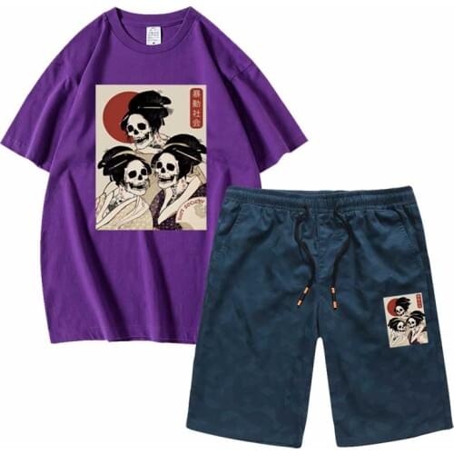 Mens Set Riot Society Tees and Shorts sportswear tshirts Short sleeved set 2 pcs casual hip hop top tees wholesale men clothing