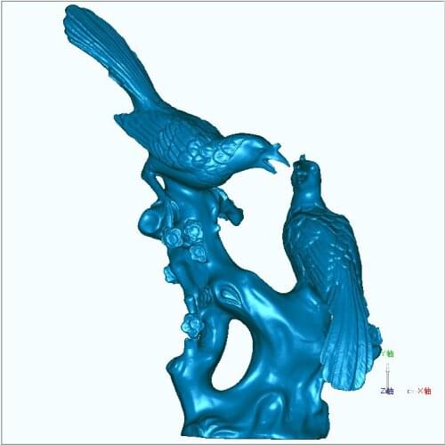 Magpie/Bird 3D model stl,carved figure sculpture 3d model for cnc machine in STL file format