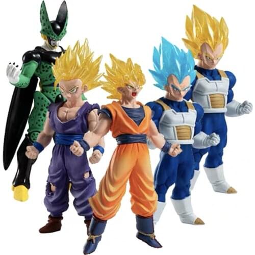 Bandai Genuine Gacha HG Dragon Ball Son Goku Son Gohan Vegeta IV Cell Action Figure Model Toys