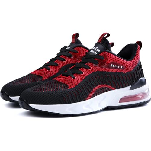 Sale para Sneakers breathable knitting man trainers for mens sapatos Fashion sport zapatillas red summer Light comfortable mesh