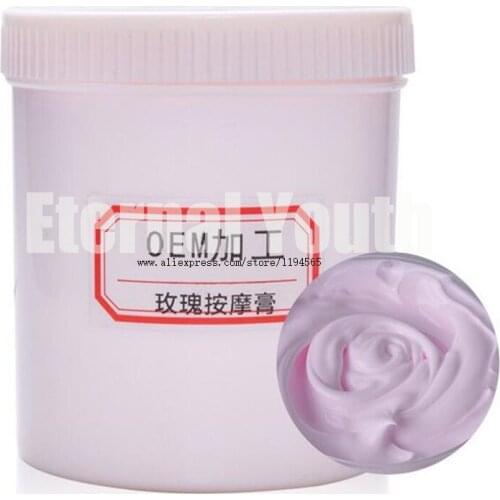 1000g Body Face Rose Relax Massage Cream Moisturizing Soft SPA Beauty Salon Equipment 1kg Skin Care Products Wholesale
