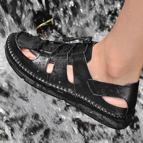 Sandalsslippers men sandali for sport sandal sandalen big sandalias fashion leather sandals-men verano erkek sandalle hombre de