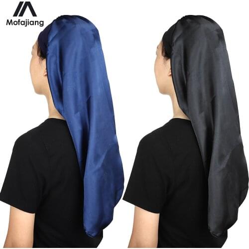 Elastic Wide Edge Satin bonnet Long Hair Hat Sleeping Hats Wrap Night Cap Hair Care for Women Men Unisex Cap