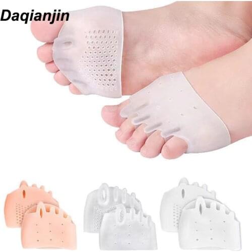 Silicone Toe Separator Forefoot Pad Pain Relief Insole Callus Corns Blisters Hallux Valgus Orthopedic Gel Corrector Foot Care