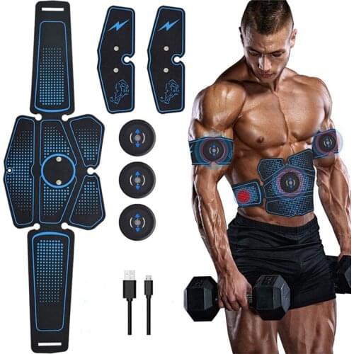 Abdominal Muscle Stimulator Trainer EMS Abs Fitness Equipment Training Gear Muscles Electrostimulator Toner Exercise At Home Gym