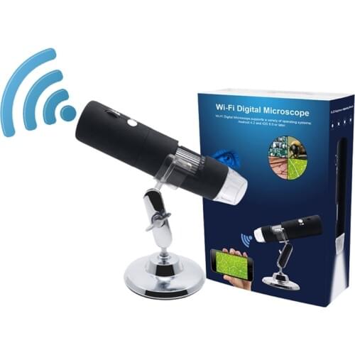 1000X Wifi Microscope Handheld Portable Digital Microscope USB Interface Electron Microscopes 8 LEDs Bracket for Android IOS PC