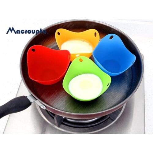 2Pcs/Lot Silicone Egg Poacher Poaching Pods Egg Mold Bowl Rings Cooker Boiler Cuit Oeuf Dur Kitchen Cooking Tools Pancake Maker