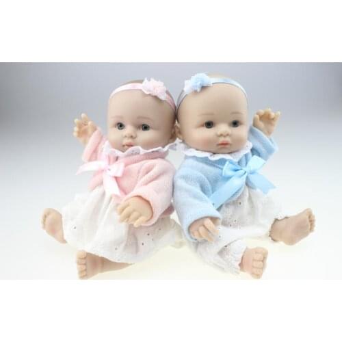 25cm Baby Silicone Reborn Baby Doll Sleeping Dolls Little Girl Boy Shower Dolls Early Education Dolls Princess Simulation Toys