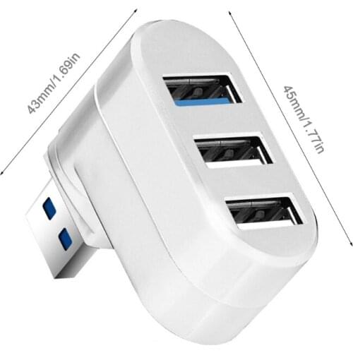 3 in 1 3 Port USB 3.0 Hub Splitter USB Power Adapter USB 2.0 3.0 Hub for Multi-device Laptops