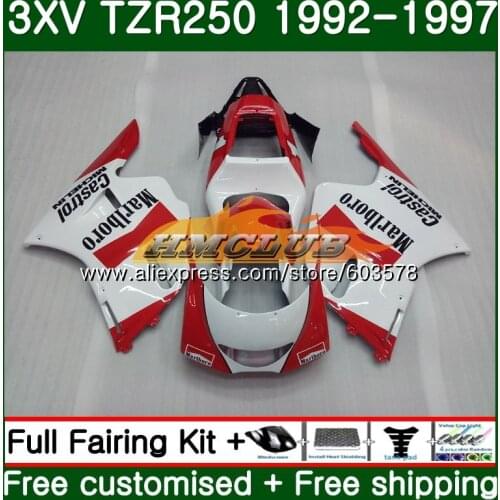 3XV For YAMAHA TZR-250 TZR250 1992 1993 1994 1995 1996 1997 122CL.9 TZR250RR RR TZR 250 92 93 94 95 96 97 Red White Fairing