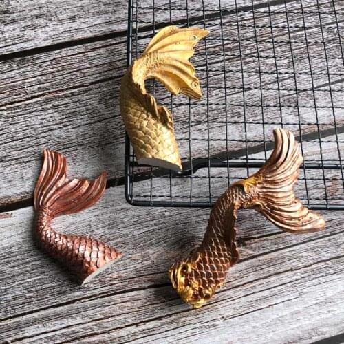 Aouke Fish tail Silicone Decorating Molds Cake Silicone Mold Sugarpaste Candy Chocolate Clay Mould