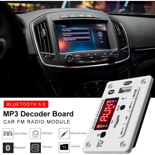 Bluetooth 5.0 Car Wireless MP3 Decoder Board Kit Audio 12V WMA Car Music Player Module Lossless Audio USB AUX TF Radio