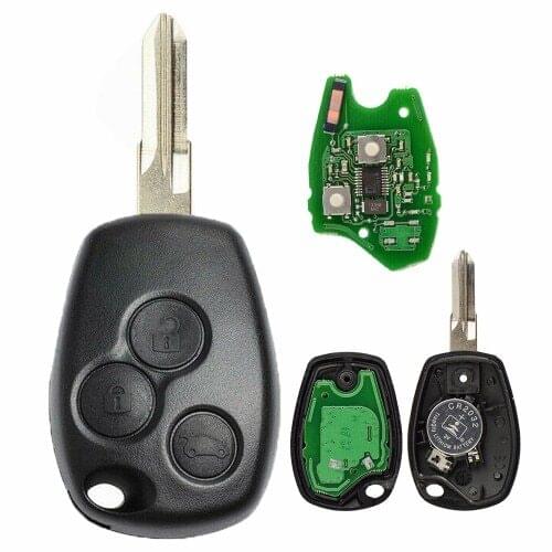 KEYECU Remote Car key 3B fob 433MHz with PCF7961M HITAG AES Chip Uncut VAC102 for Renault Logan II Sandero II 2014