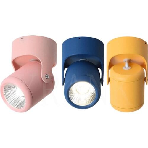 COB LED Downlight 10W LED Ceiling Downlight Lamp Angle Adjustable Surface Mounted Down lamp Indoor For Store Beside Lamp