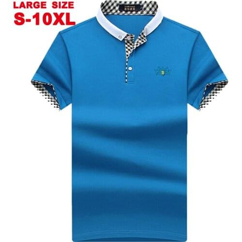 Mens Stand Collar Short Sleeve T-shirt Business Casual Cotton Loose Size Solid Color Middle Aged Mens Half Sleeve Polo Shirt