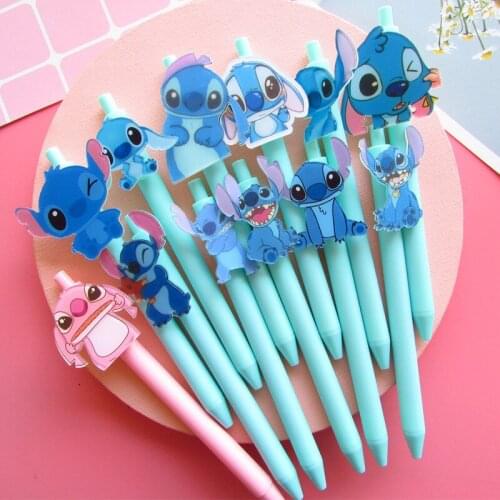 50pcs/batch Disney gel pen black ink signature pen cartoon cute ballpoint pen learning stationery office gift