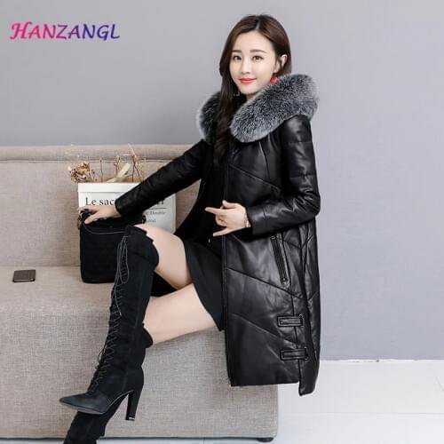 Женские зимние кожаные куртки Hanzangl China At AliExpress