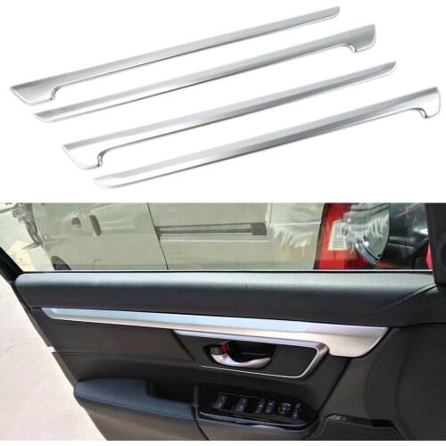 Chrome Molding Inner Side Door Cover Trim Stripe Fit For Honda CR-V 5th 2017 2018 2019 Protector Accessories