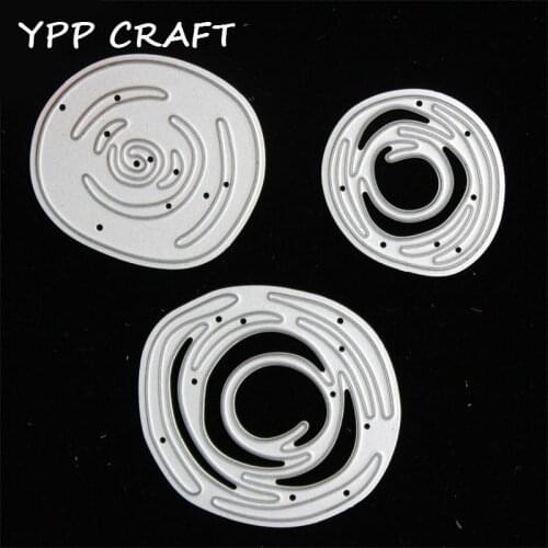 YPP CRAFT Growth Ring Metal Cutting Dies Stencils for DIY Scrapbooking/photo album Decorative Embossing DIY Paper Cards