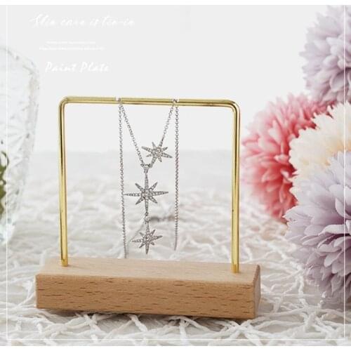 Ins Style Necklace Earrings Jewelry Pendulum Photography Decoration Shooting Background Jewelry Frame Photography Props
