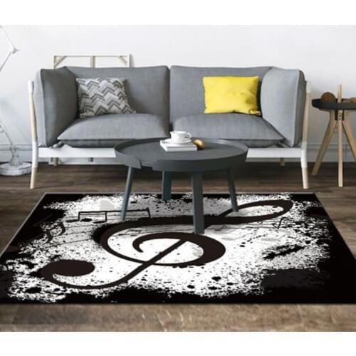 Printed Music Living Room Carpet Nordic Bedroom Area Floor Mat Sofa Table Floor Mat Children Decoration Soft Carpet