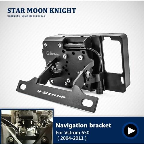 Windscren Bracket Mount Smartphone GPS Holder Navigation bracket For Suzuki V-Strom 650 2004 - 2011 2010 2009 2008 2007 Vstrom