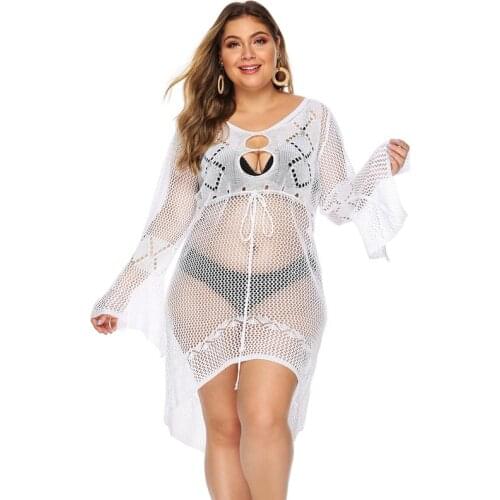 Bathing Suit Women Beach Cover Up Plus Size Beach Wear Cut Out Summer Dress Cotton Bathing Suit Cover Ups Swimsuit Women 2021