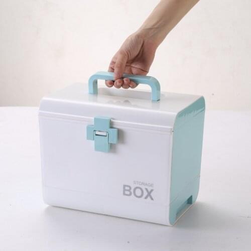 Multi-layer Medicine Storage Box Large Capacity Emergency First Aid Kit Box with Drawers Plastic Portable Drug Organizer Box