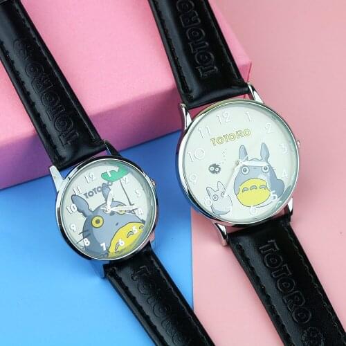 Fashion Totoro Pattern Women Watches Lovers High Quality Leather Strap Women Watch Girls Wristwatch Clock relogio feminine