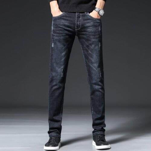 2021 New Ripped Male Jeans Skinny Denim Jean Homme Slim Fit Trousers Streetwear MenS Pants Pant Casual Fashion Stretch Winter