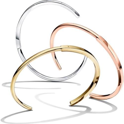 2021 New Gift Jewelry Women Sterling Silver Beadeds DIY Designer Charms Fit Original pandora Manualidades Beads Bangle Bracelets