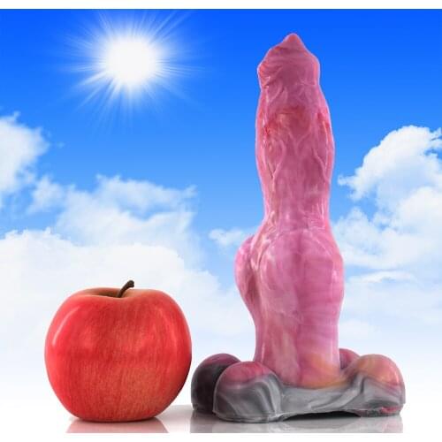 NUUNBlood red dog penis knotted plug lesbian fetish animal wolf cock masturbation stick 18 years old adult erotic prostate beads