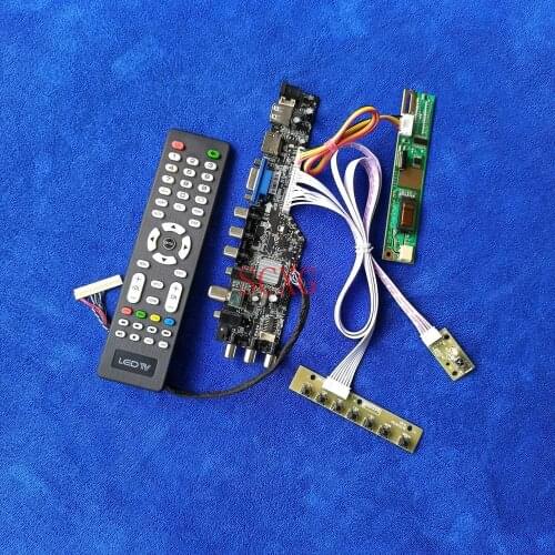 Fit LTN140W1/HT140WX1/N140A1 HDMI-compatible VGA AV USB LVDS 30-Pin LCD screen drive board 1CCFL DVB Digital Signal KIT 1280*768