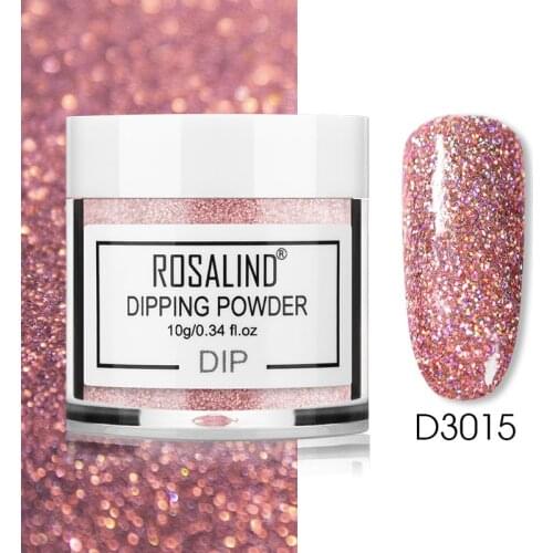 ROSALIND 10g Dipping Powder Shiny Rainbow Color Nail Glitter Powder Pigment Nail Art Decorations For Manicure Accessories