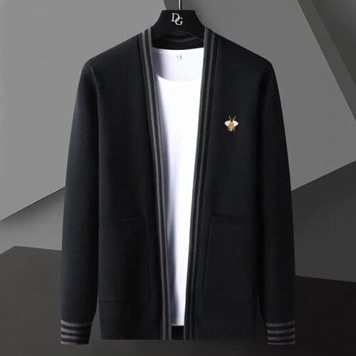 QILINXUAN Men's Knitted Cardigans