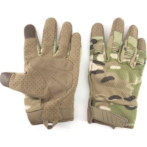 Tactical Hunting Shooting Motorcycle Gloves Breathable Flexible Touch Screen Hard Knuckle Full Finger