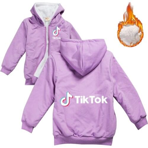 TIK TOK Warm Girls Clothing Set Winter Thick Cotton Clothing Sets For Boys Hoodies Children Clothes