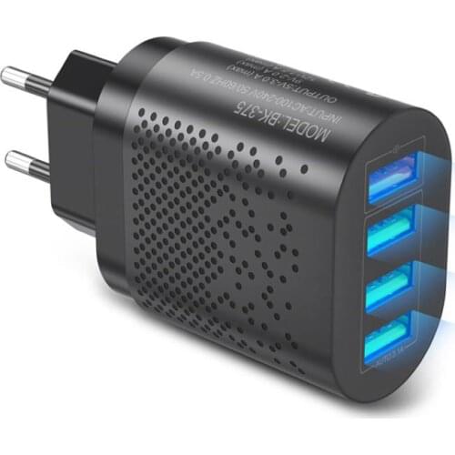 Uslion Mobile Phone Charger Power Adapter Multi-Port European Regulation Charging Head USB Standard 3A Fast Charging Head