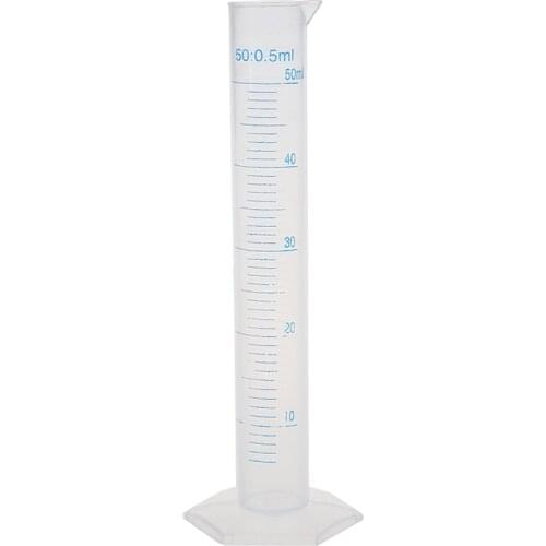 Height of 17cm graduated cylinder 50ml plastic