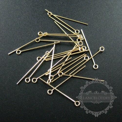 22gauge 0.64x25.4mm gold filled high quality color not tarnished eyepin DIY beading jewelry supplies findings 1515008