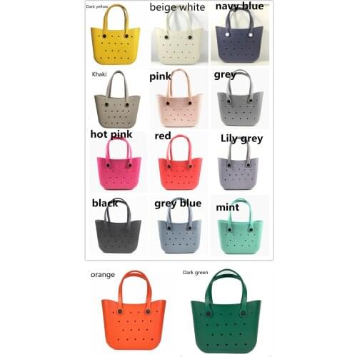 Women Tote Storage Handbag Bog Silicone Beach Bag Tote Bag Waterproof Washable EVA Durable Open Tote Bag 2021