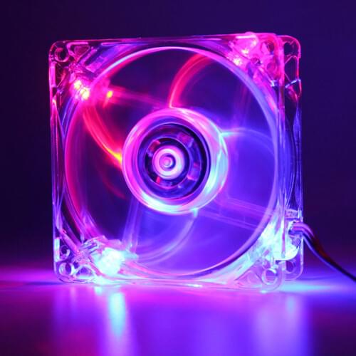 8cm Dissipate Heat LED Coloured Lights CPU Mute Power Supply 80mm Benchtop Computer Chassis Fans pc fan graphics card heatsink