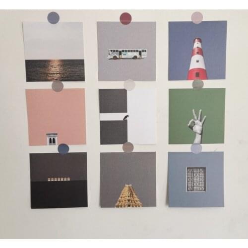 SIXONE 9 Sets Ins Simple Style Hand account Decorative Card Commemoration Of Literature And Art Photo Props Room decoration wall