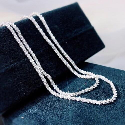 925 Sterling Silver 40/45cm Twisted Rope Chain Necklace For Women Man Fashion Wedding Charm Jewelry