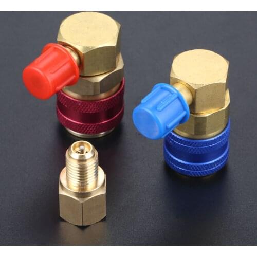 AC R134a QC-15LH High Low Quick Connector Adapter Coupler R12 to R134a Manifold Conversion Kit